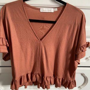 bishop + young RUFFLE SLEEVE TEE